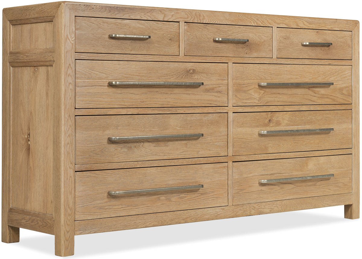 Driftwood Nine-Drawer Dresser Buckboard - Light Brown by Hooker Furniture - View 1