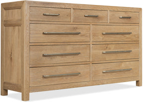 Driftwood Nine-Drawer Dresser Buckboard - Light Brown by Hooker Furniture - View 1
