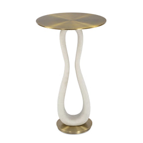 Sonia Modern Accent Table Brass - Gold / White by Uttermost - View 1