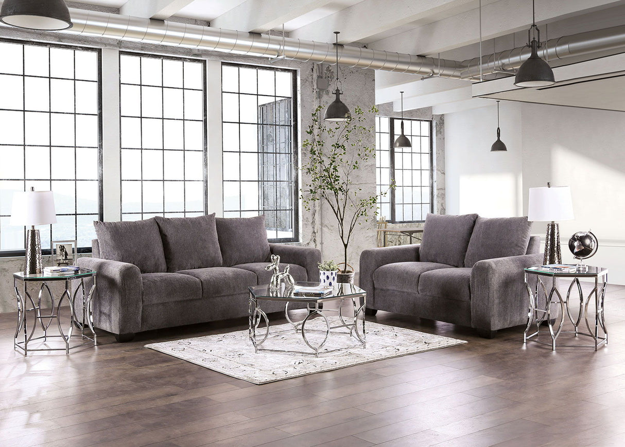 Dagmar - Sofa & Loveseat - Gray - EM6723GY - 2PC - Home Elegance USA - 1