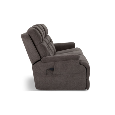 Zecliner Zofa Power Sleep Sofa With Power Headrests & Lumbar - Umber Gray | Flexsteel