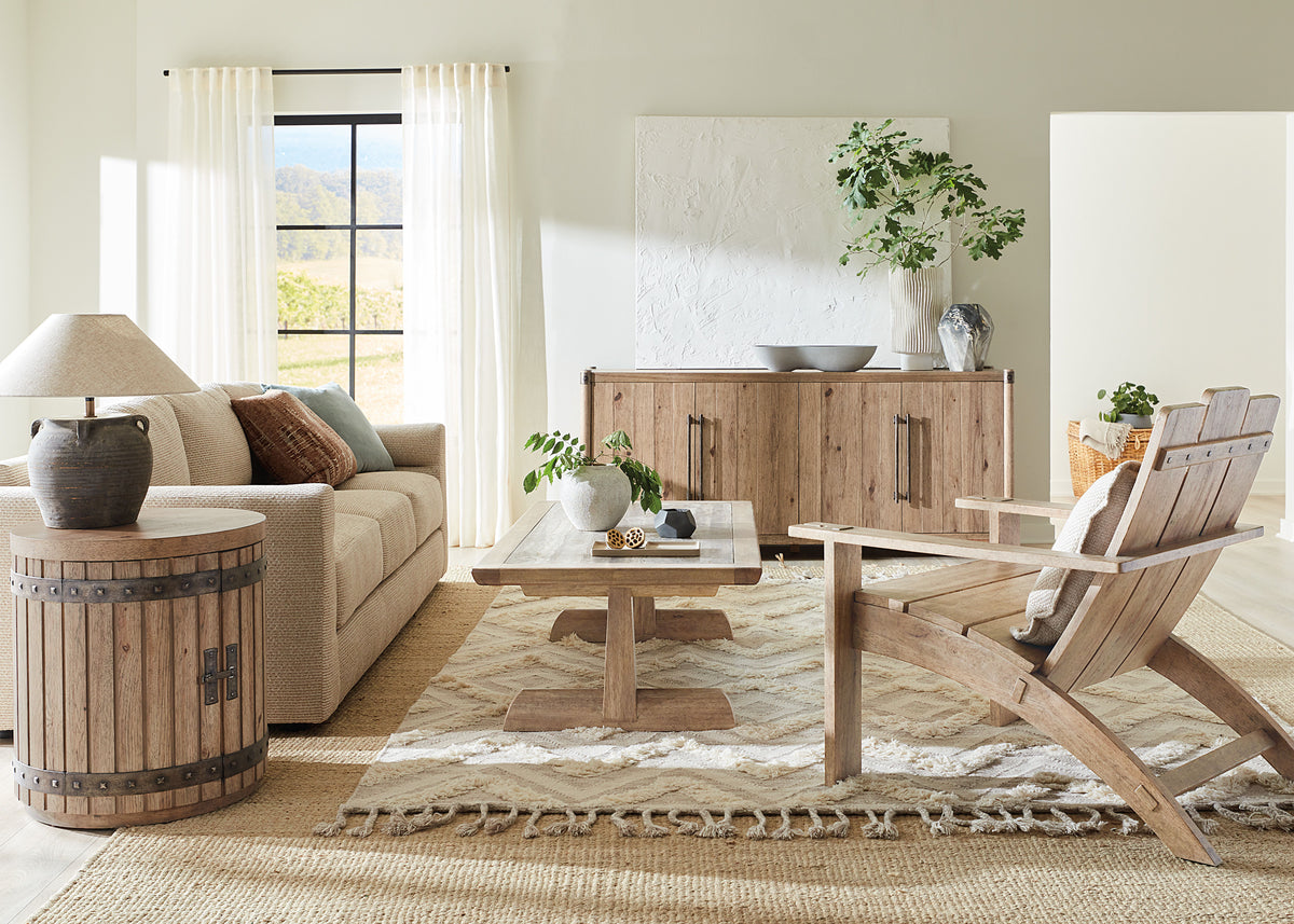 Vineyard Row Rectangle Coffee Table - Light Brown by Hooker Furniture - View 3