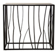 Reed Travertine Console Table Black & Light Brown - Black / Light Brown by Uttermost - View 1
