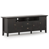 Redmond 72 inch Wide Solid Wood TV Stand in Hickory Brown For TVs up to 80 inches