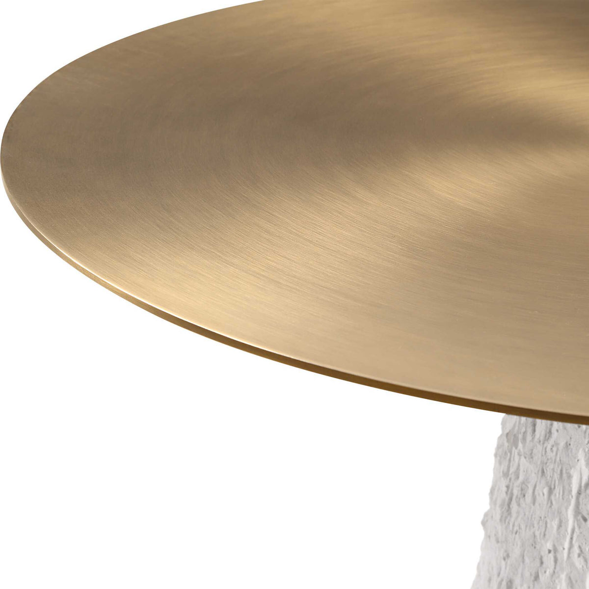Hollen Stone Accent Table - White by Uttermost - View 4