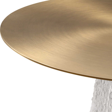Hollen Stone Accent Table - White by Uttermost - View 4