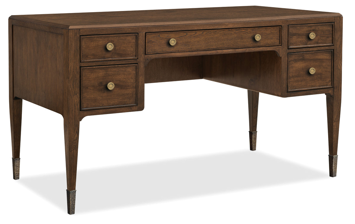 Cashiers Writing Desk Chestnut - Dark Brown by Hooker Furniture - View 1