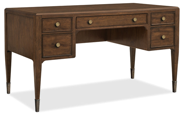 Cashiers Writing Desk Chestnut - Dark Brown by Hooker Furniture - View 1