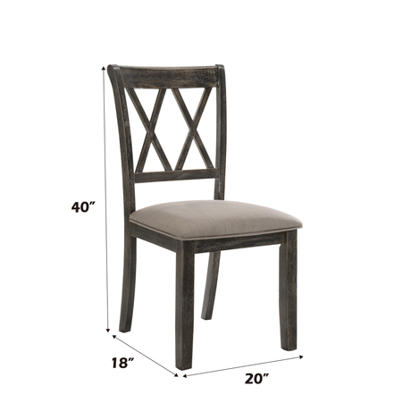 Claudia II Weathered Gray Finish 7 PCs Dining Room Set - sold by Home Elegance USA