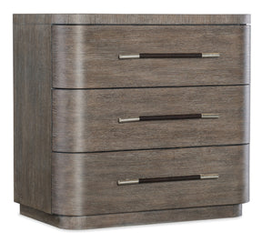 Modern Mood Three Drawer Nightstand - Dark Brown / Dark Gray by Hooker Furniture - View 1