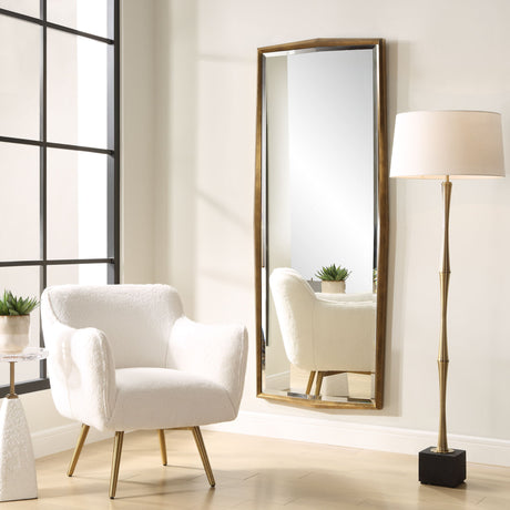 On Point Wood Dressing Mirror - Gold by Uttermost - View 2
