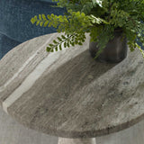 Shura Indoor-Outdoor Marble Accent Table Brown / White - Light Brown by Uttermost - View 3