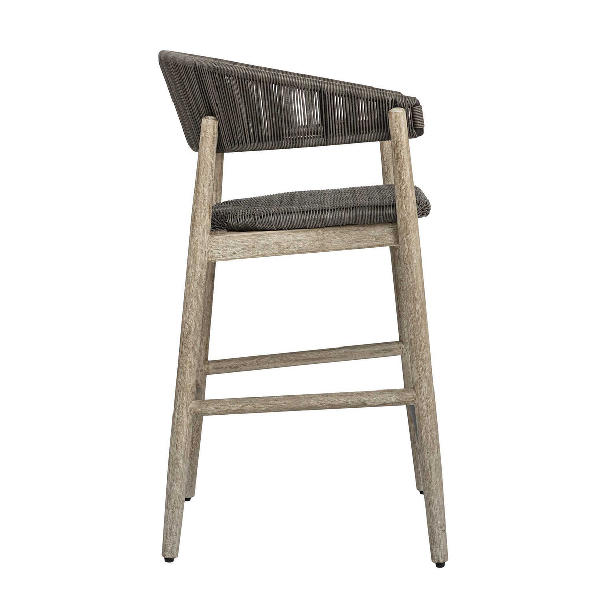 Dermott Outdoor Counter Stool - Light Brown / Dark Gray by Uttermost - View 4