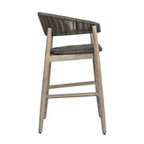 Dermott Outdoor Counter Stool - Light Brown / Dark Gray by Uttermost - View 4