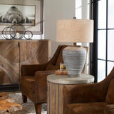 Pelia Table Lamp Light Aqua - Light Blue / Beige by Uttermost - View 2