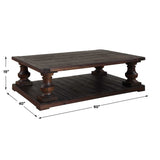 Stratford Coffee Table Walnut - Dark Brown by Uttermost - View 8