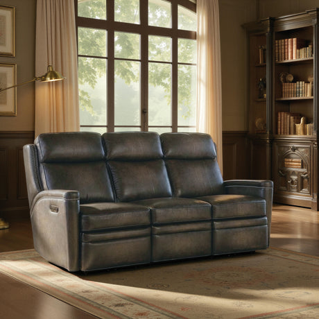 Hamilton Power Sofa With Power Headrest - Dark Brown / Dark Gray by Hooker Furniture - View 2