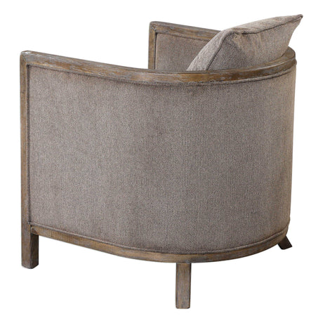 Viaggio Chenille Accent Chair Gray - Light Brown by Uttermost - View 5