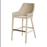 Paloma Outdoor Wicker Bar Stool Gray / White - Light Brown / White by Uttermost - View 12