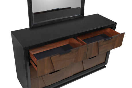 Houston Traditional Style King 5 Piece Bedroom Set in Walnut - sold by Home Elegance USA