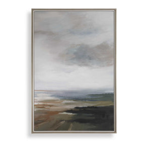 Lowlands Framed Landscape Print Black / Blue / Brown / Orange / White / Yellow - Blue / Dark Brown by Uttermost - View 1