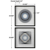 String Duet Geometric Art (Set of 2) - Black / Blue by Uttermost - View 7