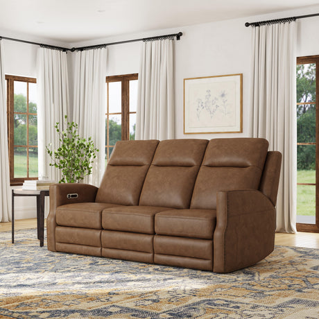 Maxwell Power Reclining Sofa With Power Headrests And Lumbar - Cedar | Flexsteel