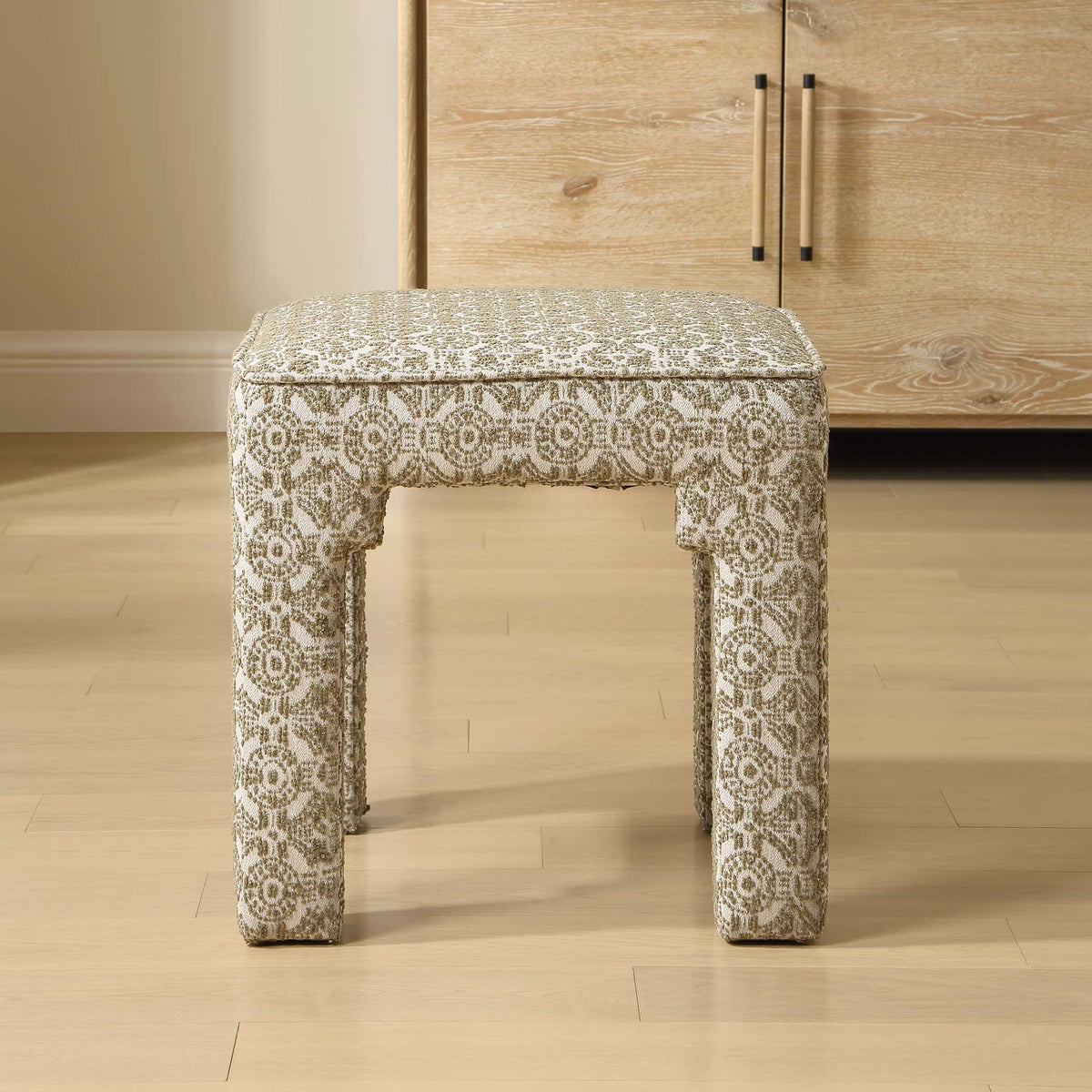 Satoria Upholstered Small Bench - Green by Uttermost - View 3