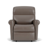 Davis Traditional Leather Power Recliner, Power Headrest | Flexsteel