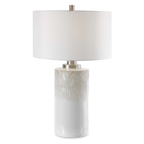 Georgios Cylinder Table Lamp - White by Uttermost - View 1