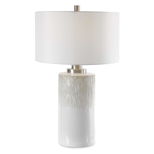 Georgios Cylinder Table Lamp - White by Uttermost - View 1