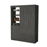Tempe 3 Drawers Armoire, 3-Tier Shelf, 2-Door - sold by Home Elegance USA