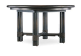 Retreat Pole Rattan Round Dining Table With 1-20" Leaf - Dark Brown / Black by Hooker Furniture - View 1