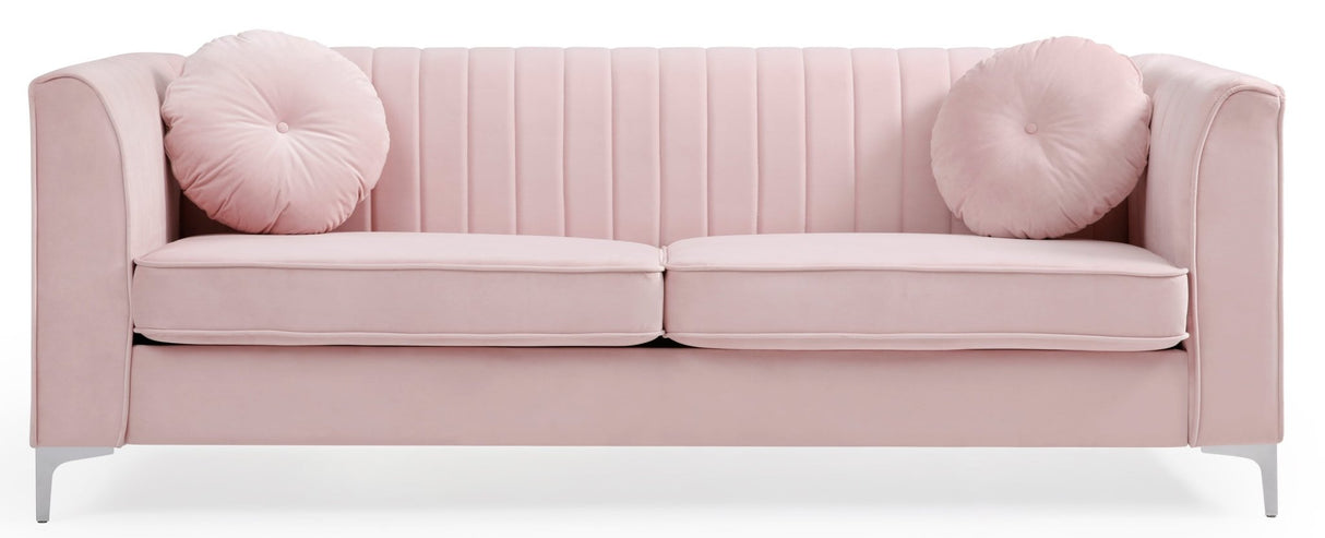 Delray G794A - S Sofa ( 2 Boxes ) , PINK | Home Elegance USA