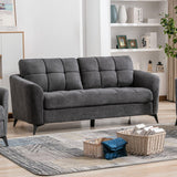 Callie Gray Velvet Fabric Sofa | Home Elegance USA