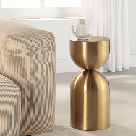 Golden Vessel Modern Accent Table by Uttermost - View 3