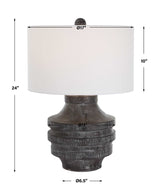 Timber Table Lamp - Dark Gray by Uttermost - View 8