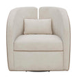 Vega Ecru Swivel Chair White - Beige by Uttermost - View 1
