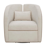 Vega Ecru Swivel Chair White - Beige by Uttermost - View 1
