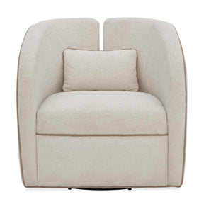 Vega Ecru Swivel Chair White - Beige by Uttermost - View 1