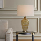 Rainer Blown Glass Table Lamp - Light Brown / White by Uttermost - View 2