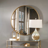 Junius Round Mirror - Gold by Uttermost - View 4