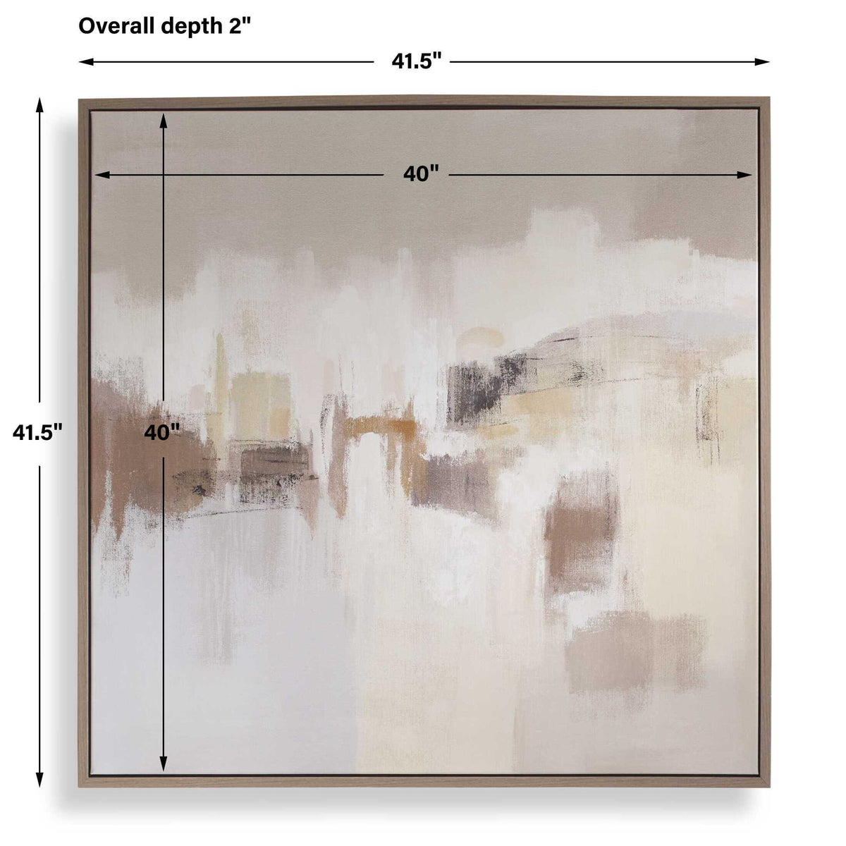 Daybreak Framed Abstract Art Black / Blue / Brown / Orange / White / Woodtone / Yellow - Light Brown / Beige by Uttermost - View 6
