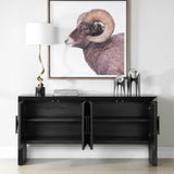 Williams 4 Door Cabinet - Black by Uttermost - View 4