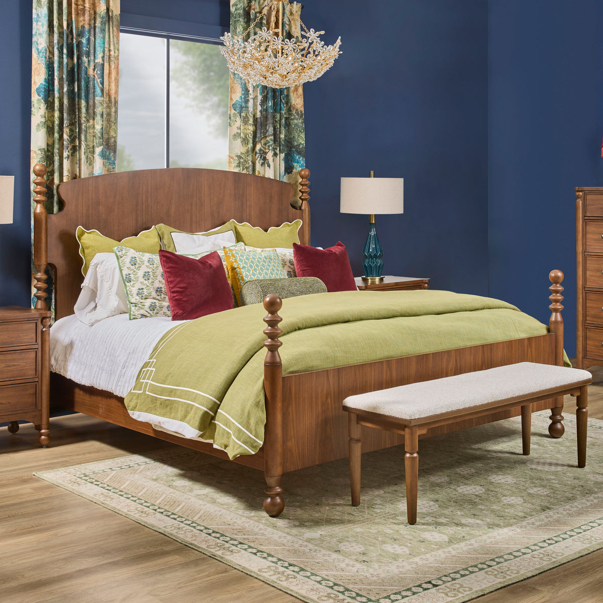 Azalea King Panel Bed - Walnut | Flexsteel
