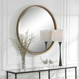 Ranchero Natural Rope Round Mirror - Light Brown by Uttermost - View 3