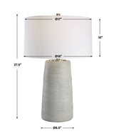 Mountainscape Table Lamp - Silver / White by Uttermost - View 8