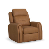 Felix Power Recliner With Power Headrest, Lumbar, Heat & Massage - Toasted Almond | Flexsteel