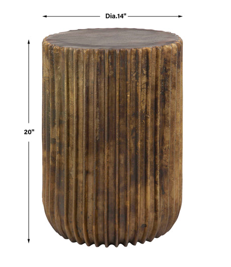 Peaks Accent Table - Gold by Uttermost - View 5