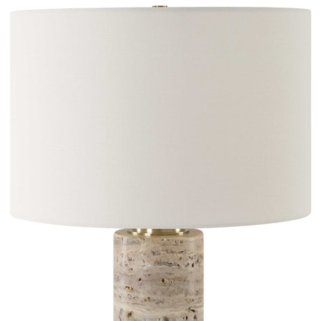 Cortado Travertine Table Lamp - Gray by Uttermost - View 5